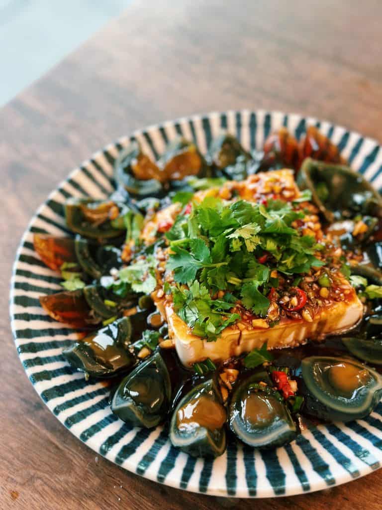 10 minutes Century Egg with Silken Tofu